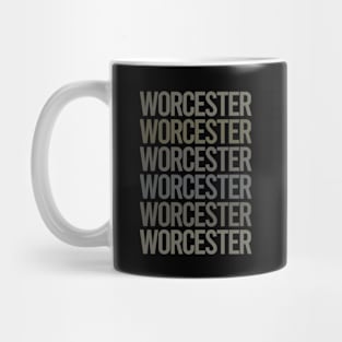 Gray Text Art Worcester Mug